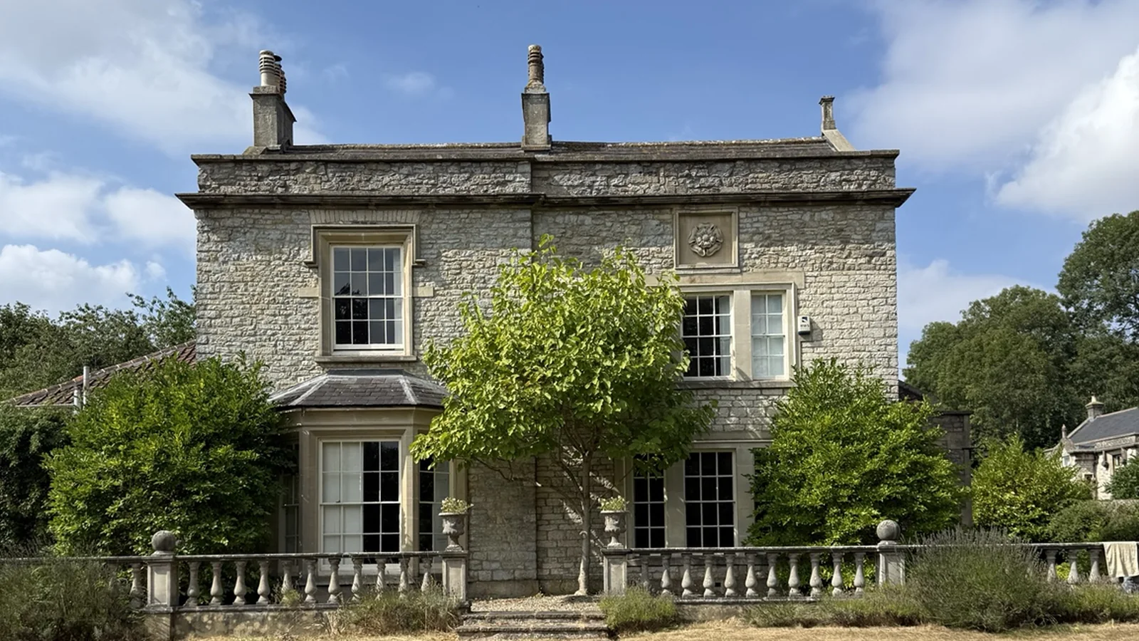 Exterior of the Grade II listed period property in Bath rewired by Somerset Rewires